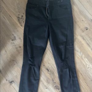 Express skinny jeans with knee holes size 4